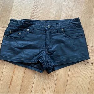 Free People leather shorts